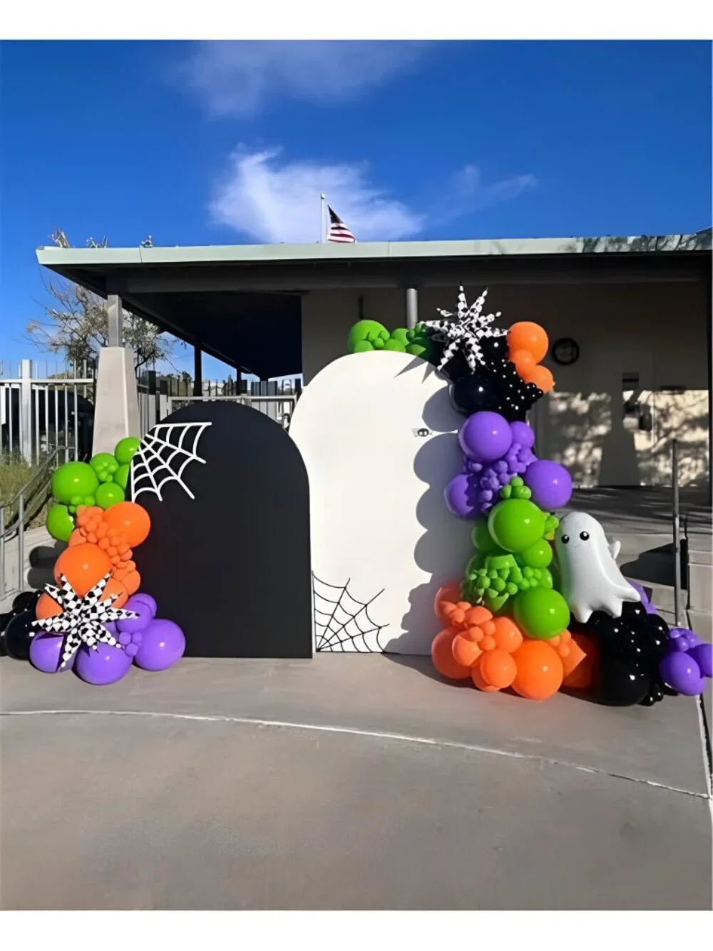 Halloween Balloon Arch Kit, 134Pcs Black and Orange Balloons
